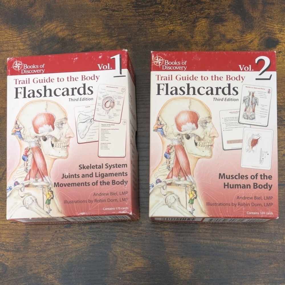 Trail Guide to the Body Flashcards Vol 1 & 2, 3rd‎ Ed. Human Anatomy Reference